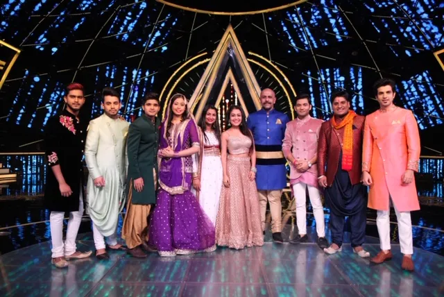 Neha kakkar, Vishal Dadlani with Indian Idol Contestant