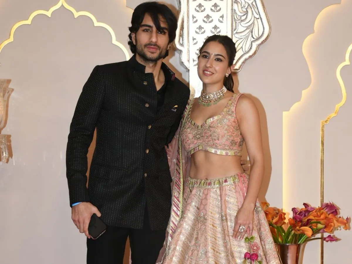 Sara Ali Khan and Ibrahim Khan at the wedding ceremony of Anant Ambani and Radhika Merchant