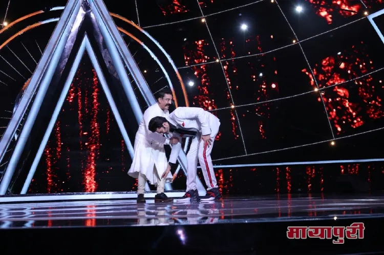 Maniesh Paul seeks some blessings from Kamal Haasan