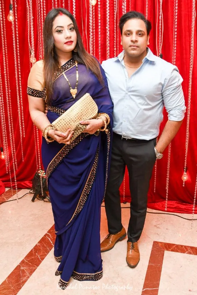 Abhishek Awasthi with wife