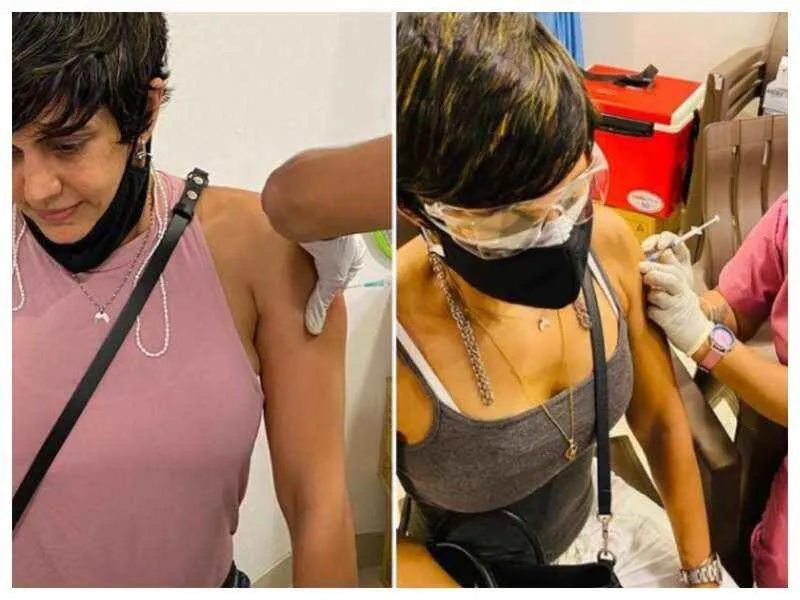 अब Mandira Bedi ने भी लगवा ली वैक्सीन की सेकंड डोज़
