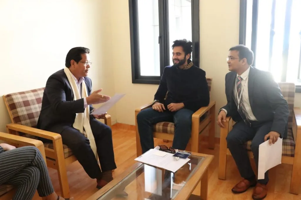 Actor Jackky Bhagnani with Meghalaya CM