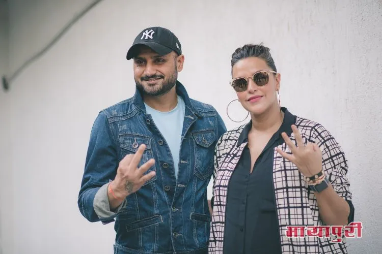 Harbhajan Singh and Neha Dhupia 