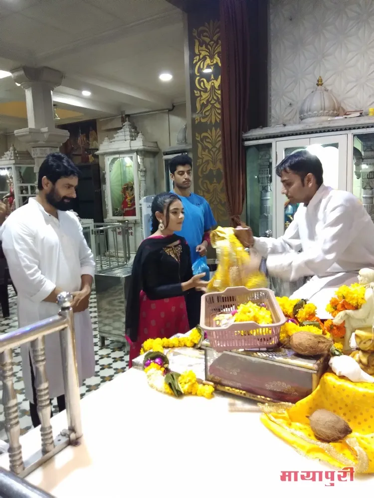 Abeer and Dhrisha seeking blessing from their Guru Sai Baba on the occasion of Guru Purnima