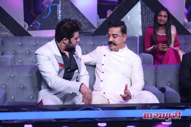 Anchor Maniesh Paul and Kamal Haasan in a conversation on Indian Idol 10