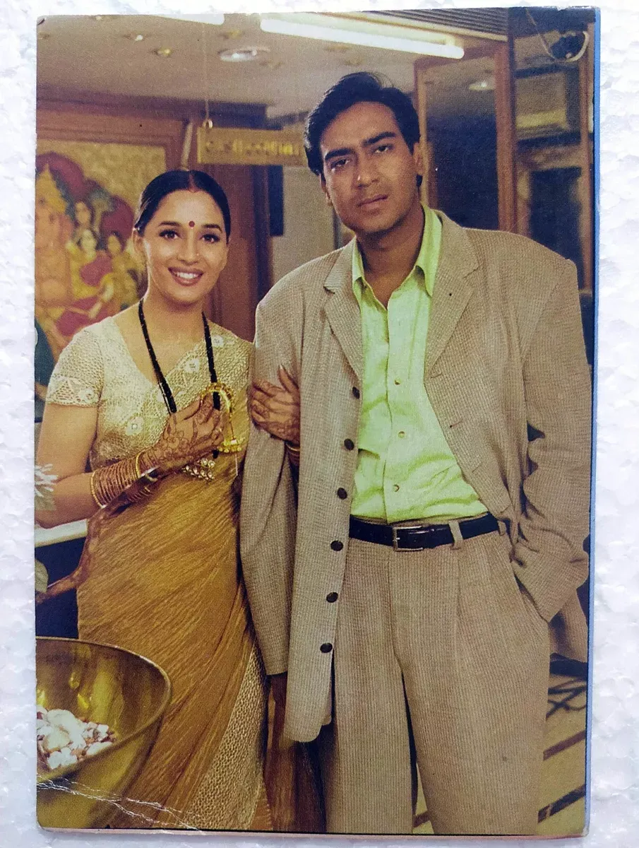 Bollywood Actor Ajay Devgan Devgn Madhuri Dixit Nene Original Post card  Postcard | eBay