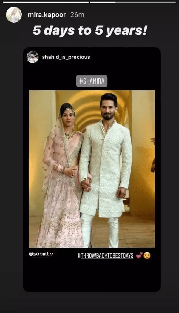 Shahid-Mira Wedding Anniversary: मीरा कपूर ने इंस्टाग्राम पर खींची पति की टांग, थ्रोबैक फोटो शेयर कर बोलीं - 