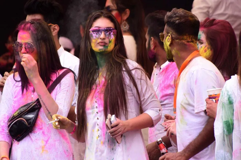 Actress Ankita Lokhande, Youngsters And People Celebrate Colourful Holi Festival In Mumbai On Tuesday