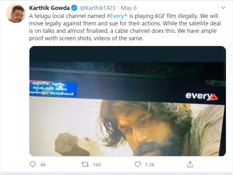 बिना अनुमति के टीवी चैनल पर दिखाई गई यश की KGF,  फिल्म निर्माता ने कानूनी कार्रवाई का लिया फैसला