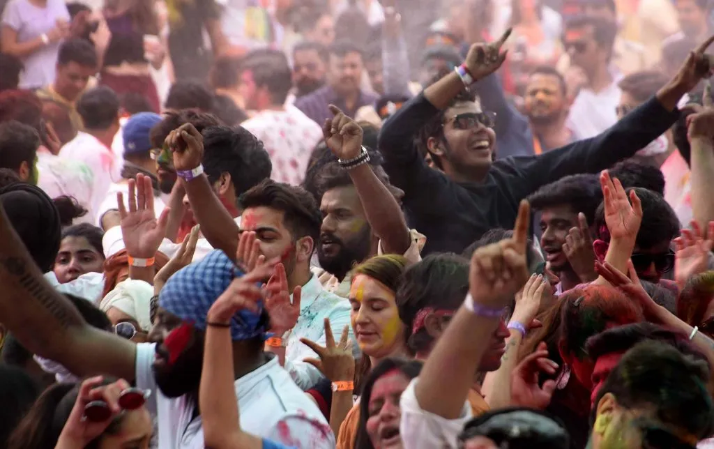 Actress Ankita Lokhande, Youngsters And People Celebrate Colourful Holi Festival In Mumbai On Tuesday