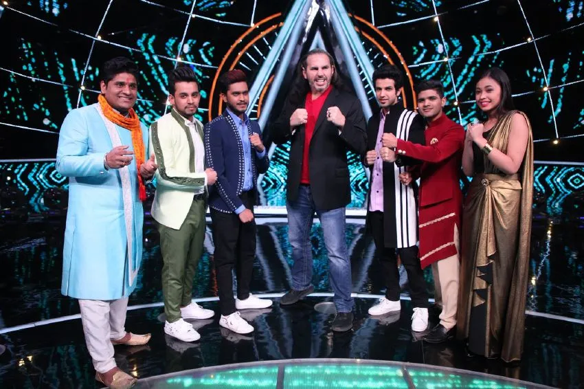 Indian Idol Contestants with Matt Hardy