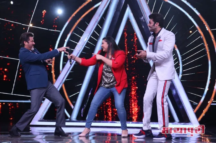 Anil Kapoor grooving with Pihu Sand and Maniesh Paul