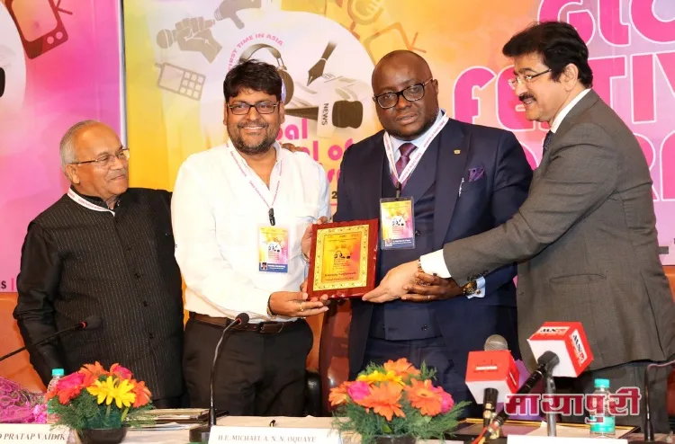 Ved Pratap Vedik, Himanshu, H.E Michael A.N.N Oquaye & Sandeep Marwah