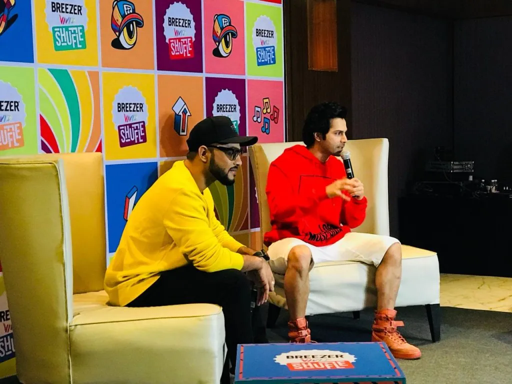 Varun Dhawan and Raftaar 