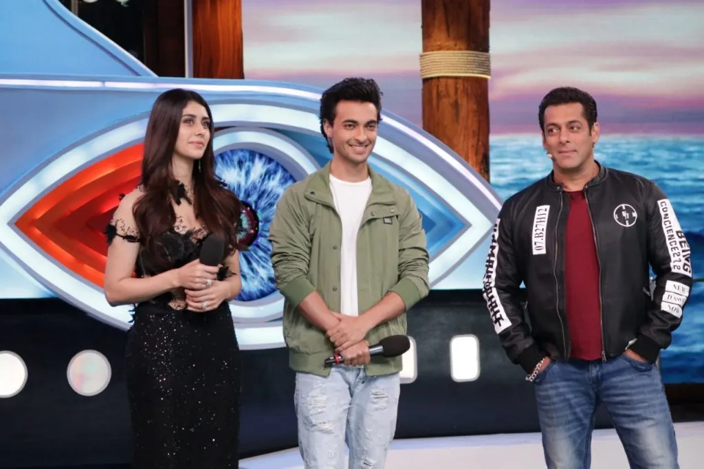 Warina Hussain, Ayush Sharma and Salman Khan