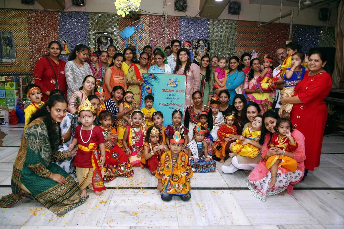 श्री वल्लभ निधि में ग्लोबल किडज़ स्कूल ने मनाया जन्माष्टमी का त्यौहार