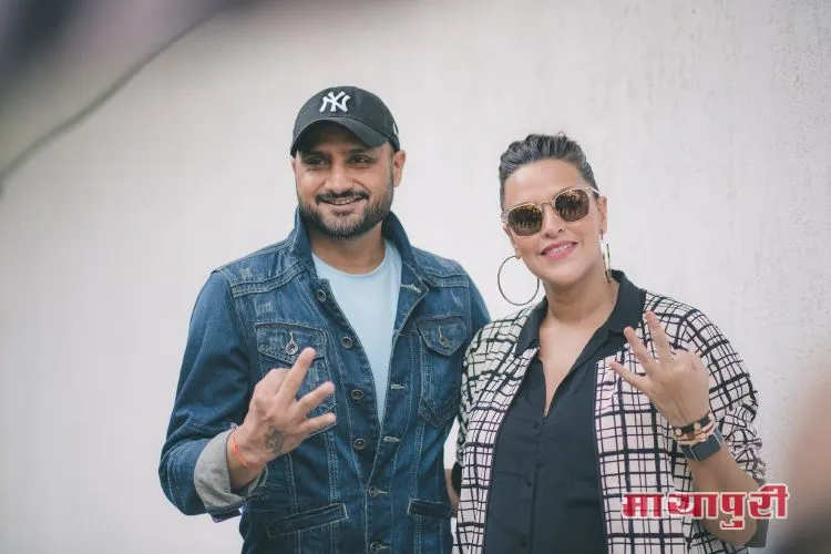 Harbhajan Singh and Neha Dhupia 