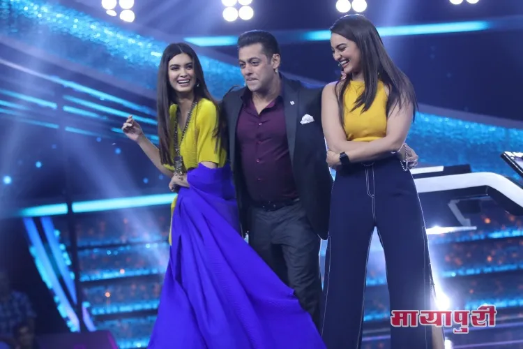 Salman Khan shakes a leg with Diana Penty and Sonakshi Sinha on Dus Ka Dum