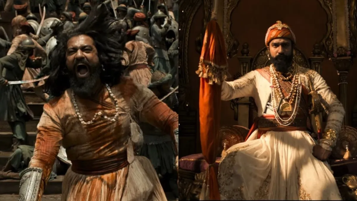 Chhaava Teaser: शेर के बच्चे को कहते हैं 'छावा', छत्रपति संभाजी महाराज के  रोल में विक्की कौशल ने मचाई गदर - Vicky Kaushal and Rashmika Mandanna film  Chhaava Teaser release actor shines