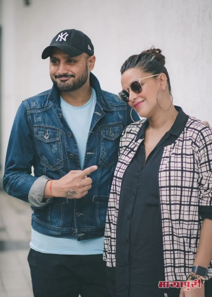 Harbhajan Singh and Neha Dhupia 