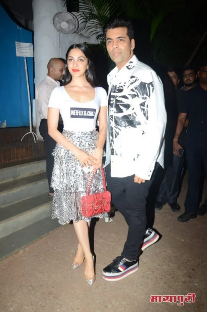 Kiara Advani with Karan Johar at the Success bash of Lust stories...