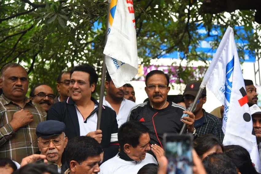 Govind & Amod Kanth with flag