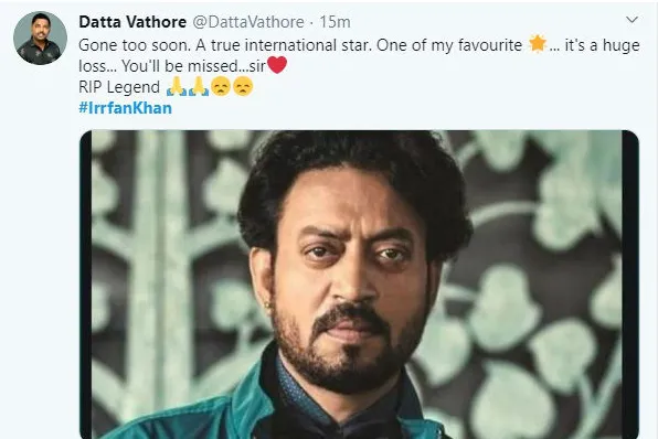 Irrfan Khan dies: फैंस का टूटा दिल कहा- वक्त गलत है, लीजेंड मरते नहीं !