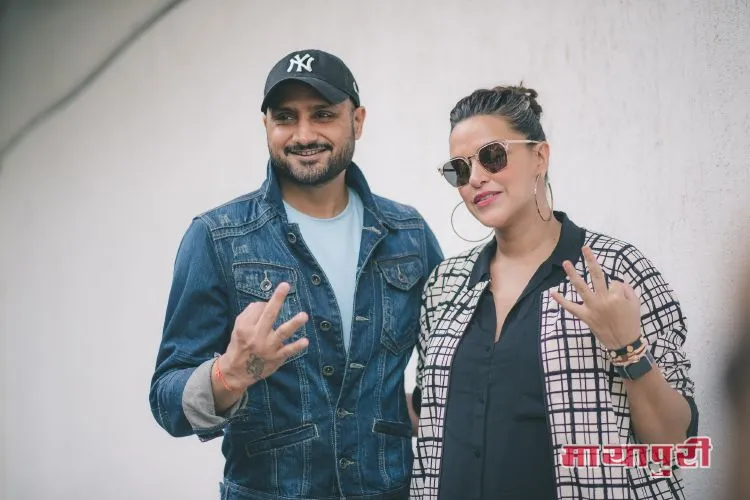 Harbhajan Singh and Neha Dhupia 