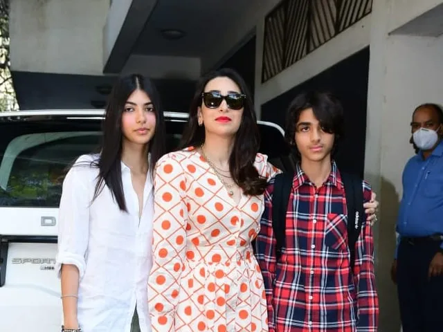 Christmas 2022: Karisma Kapoor Arrives With Kids Samaira And Kiaan