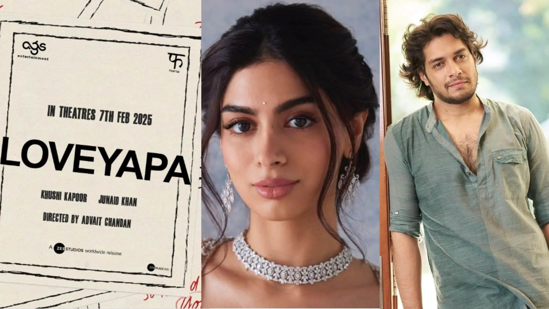 Junaid Khan & Khushi Kapoor's new film to be titled 'Loveyapa,' to hit  theaters on THIS date