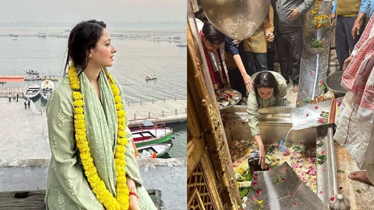 Tamannaah Bhatia Seeks Blessings At Kashi Vishwanath Temple In Varanasi  Amid Odela 2 Shoot; See Photos