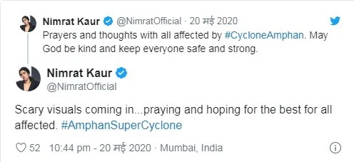 Cyclone Amphan: पीड़ितों के लिए बॉलीवुड सेलेब्स ने मांगी सलामती की दुआएं , 72 लोगों की मौत