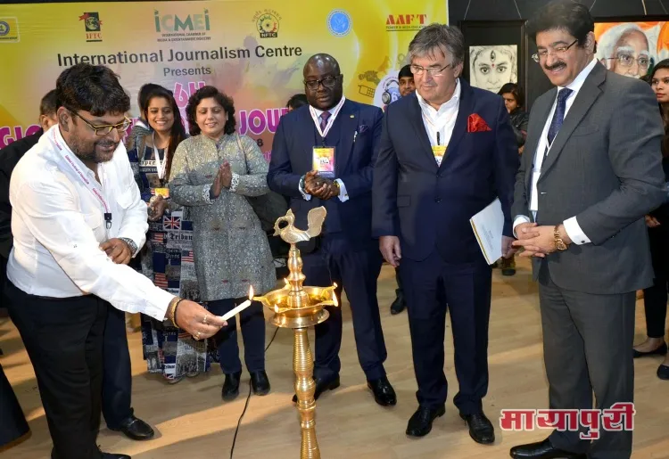 Himanshu, Ved Pratap Vedik, H.E Michael A.N.N Oquaye , Sandeep Marwah, H.E Dr. Sabit Subasic & Xian Zhu