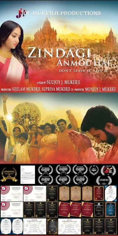 सुजॉय मुखर्जी ने अपनी लघु फिल्म "जिंदगी अनमोल है" के लिए प्रतिष्ठित दादासाहेब फाल्के फिल्म फाउंडेशन पुरस्कार जीता