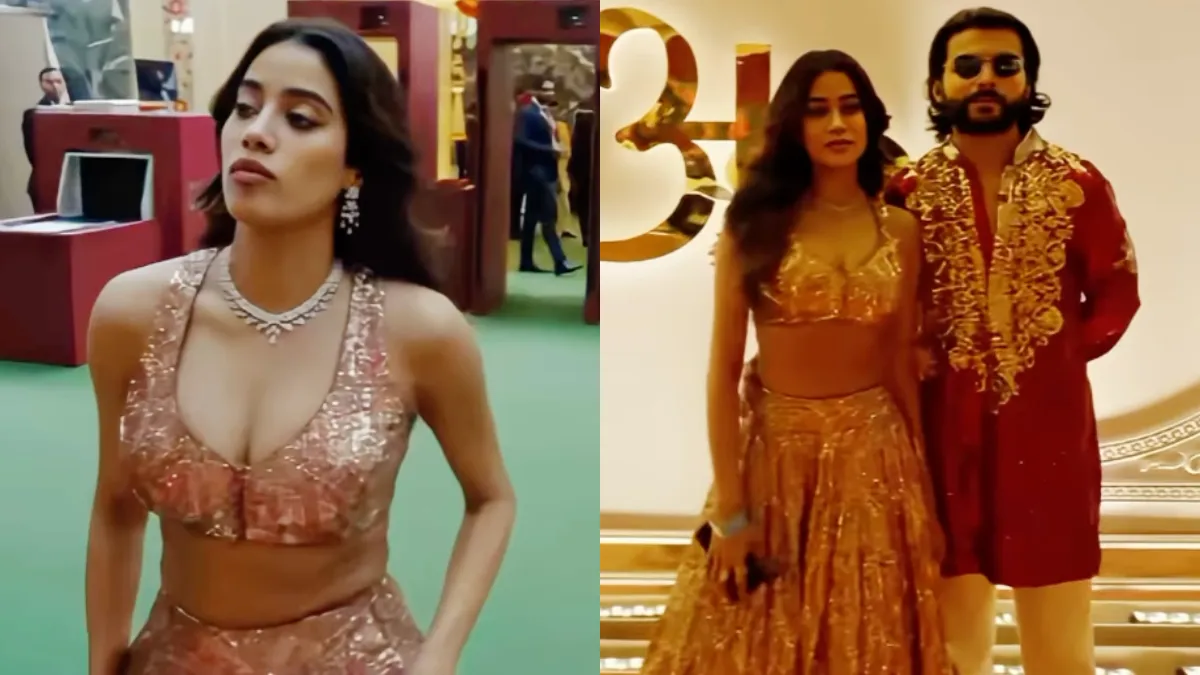 Janhvi Kapoor Poses With Boyfriend Shikhar Pahariya For FIRST Time At Anand  Ambani-Radhika Merchant's Wedding (VIDEO)