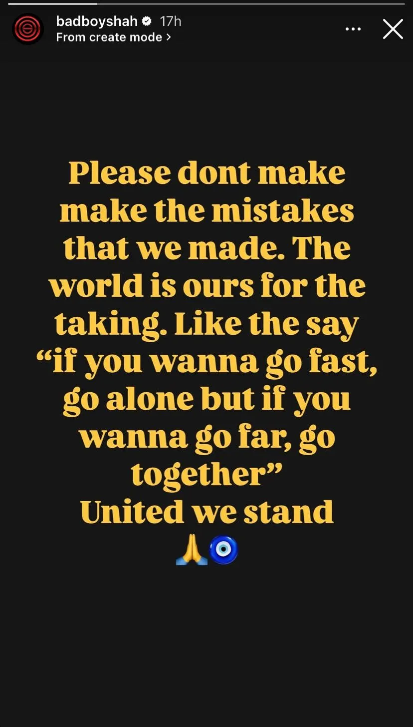 Badshah talks about staying united in a cryptic post