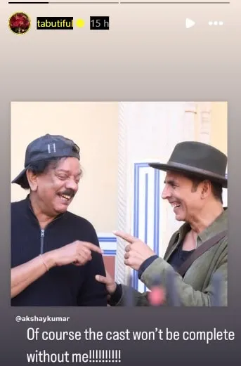 Tabu reacts to Akshay Kumar's birthday post for Priyadarshan.