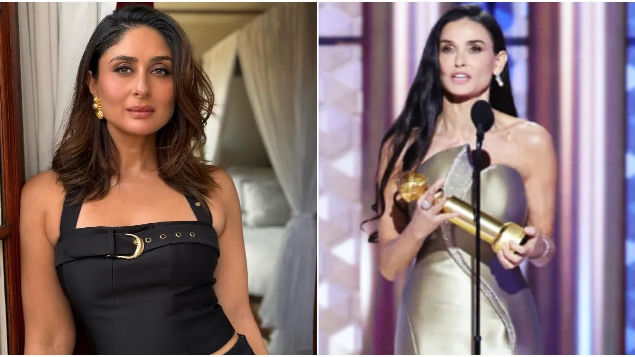 Kareena Kapoor Khan is all heart for 'queen' Demi Moore's inspiring speech  as she takes home Best Actress trophy at Golden Globes 2025 | PINKVILLA