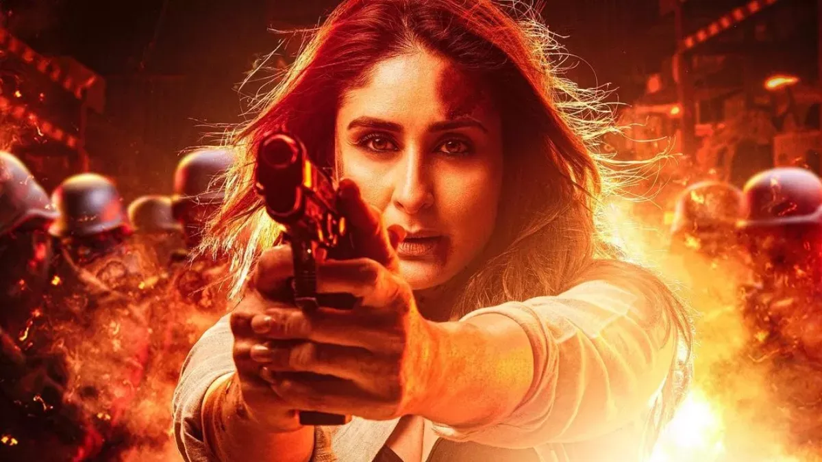 Singham Again से Kareena Kapoor का जारी हुआ लुक, चेहरे पर चोट के निशान और  हाथ में बंदूक लिए दिखीं बेबो - Kareena Kapoor Khan 1st look Rohit Shetty  Film Singham Again
