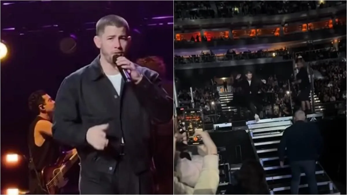 Watch: Nick Jonas runs off stage at Prague concert after man aims laser at  him - India Today