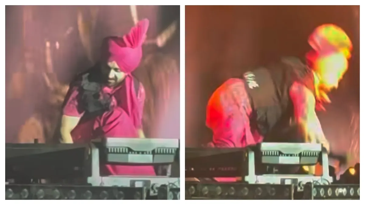 Diljit Dosanjh Falls On Stage In Ahmedabad Concert, Fans Compares With His 2013 Fall. Watch Video Diljit Dosanjh Falls On Stage In Ahmedabad Concert, Fans Draw Parallels To His 2013 Fall: Jab Bhi Gira Hai...'