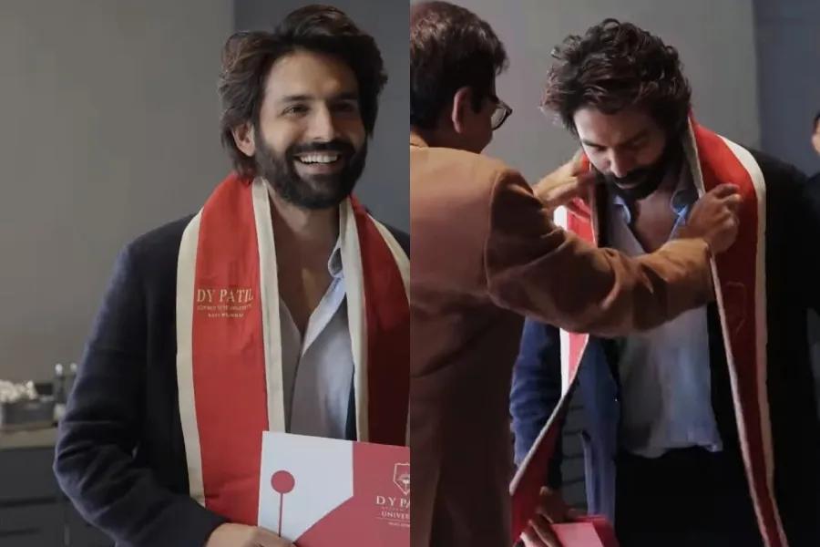 Kartik Aaryan convocation | Kartik Aaryan conferred with Engineering degree  at DY Patil University convocation - Telegraph India