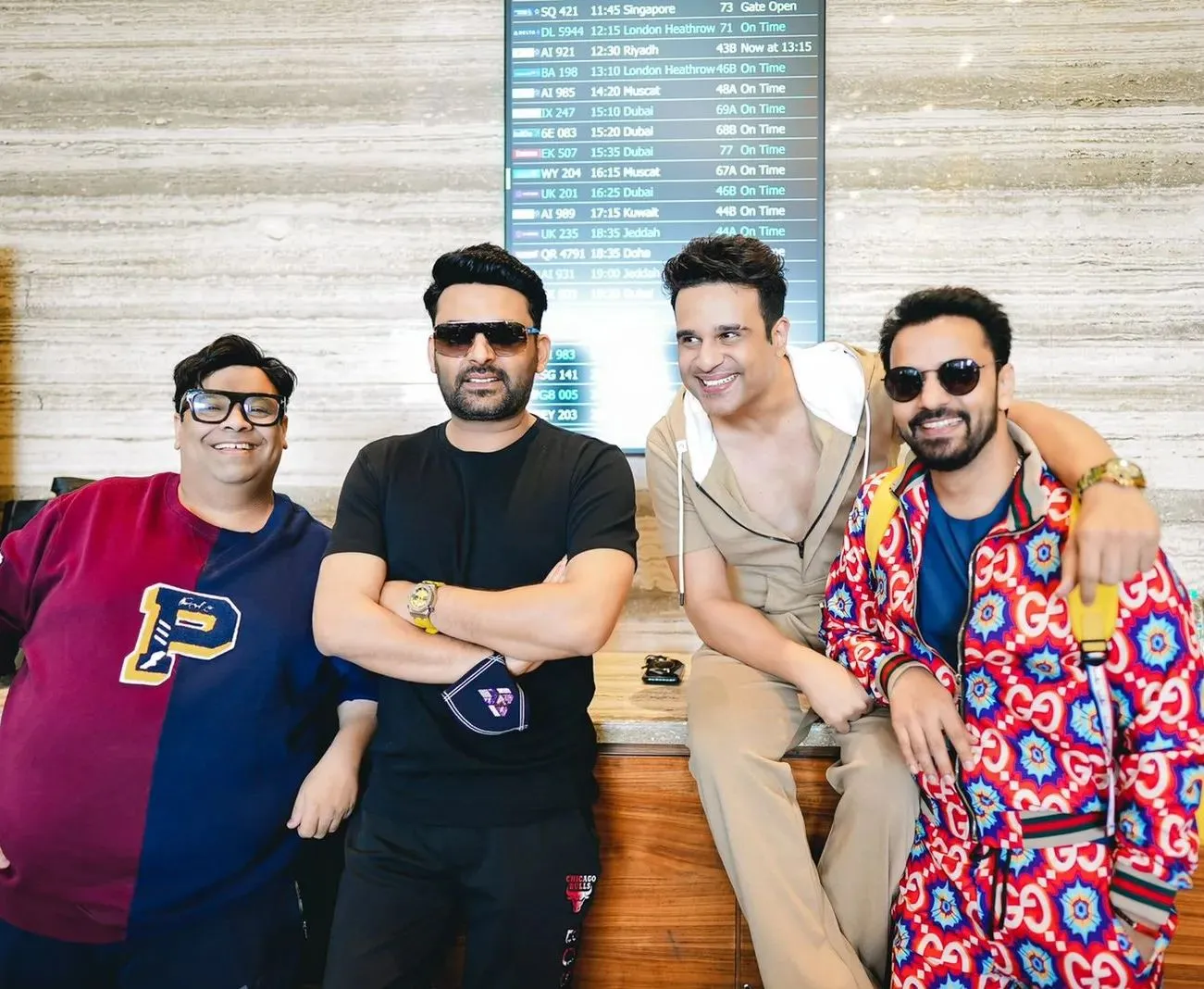 Check Out: Famous Comedians Krushna Abhishek, Kapil Sharma, Kiku Sharda And  Rajiv Thakur On Their Way To Australia For A Comedy Show | IWMBuzz