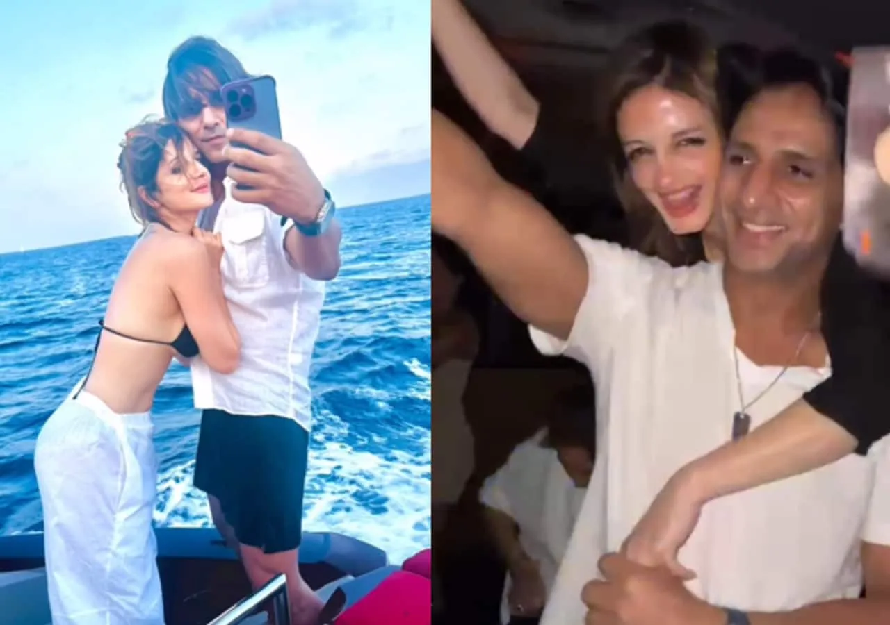 Sussanne Khan hugs and kisses beau Arslan Goni on their vacation; video  goes viral