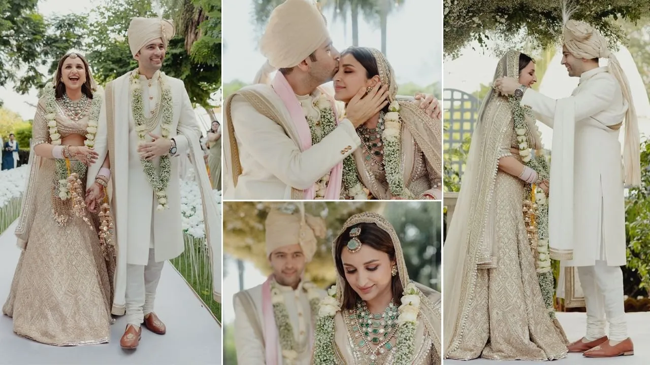 Parineeti Raghav Wedding Pics: परिणीति चोपड़ा और राघव चड्ढा की शादी की  फोटोज आईं सामने, खूब जची राघणीति की जोड़ी | Parineeti chopra and raghav  chadha wedding photos couple shares on instagram