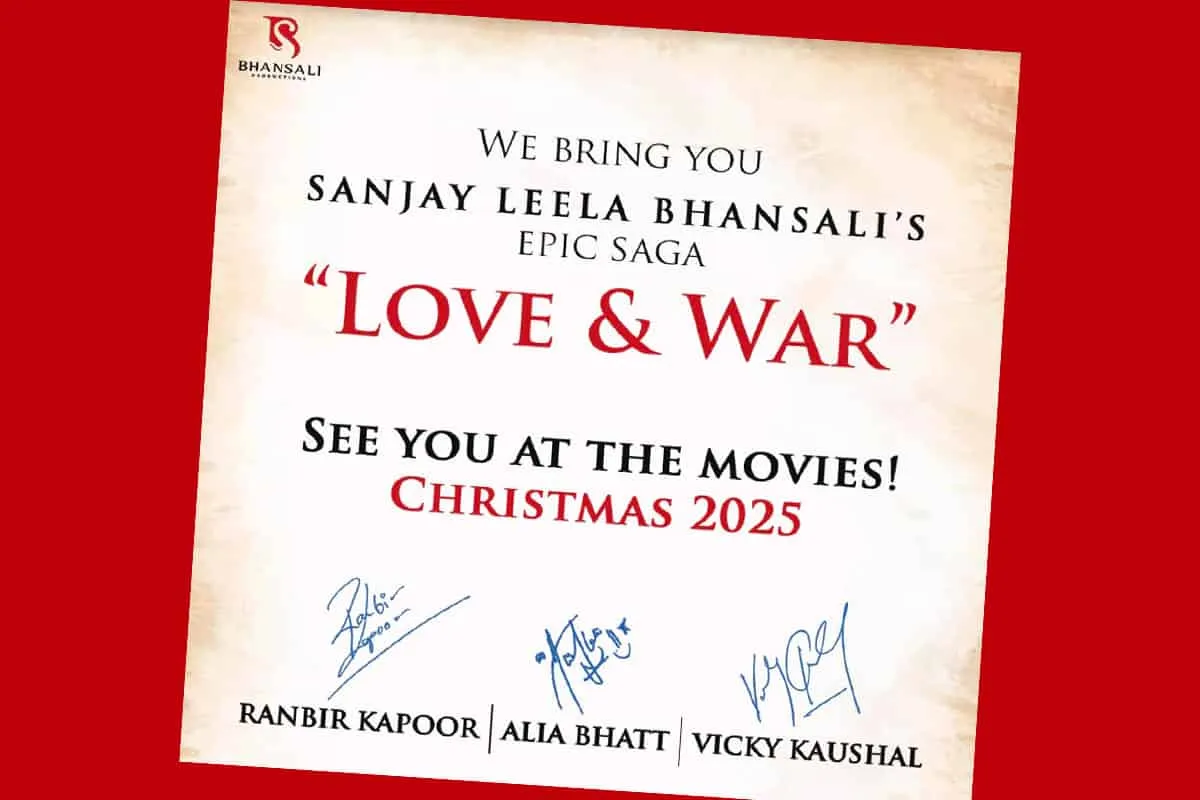 Ranbir Kapoor, Alia Bhatt & Vicky Kaushal confirmed for Bhansali's 'Love &  War'