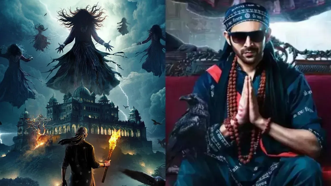 भूल भुलैया 3 का नया पोस्टर आउट, दिवाली पर दिखेगा रूह बाबा और मंजुलिका का  टशन- Navbharat Live (नवभारत) - Hindi News | bhool bhulaiyaa 3 new poster  out rooh baba and