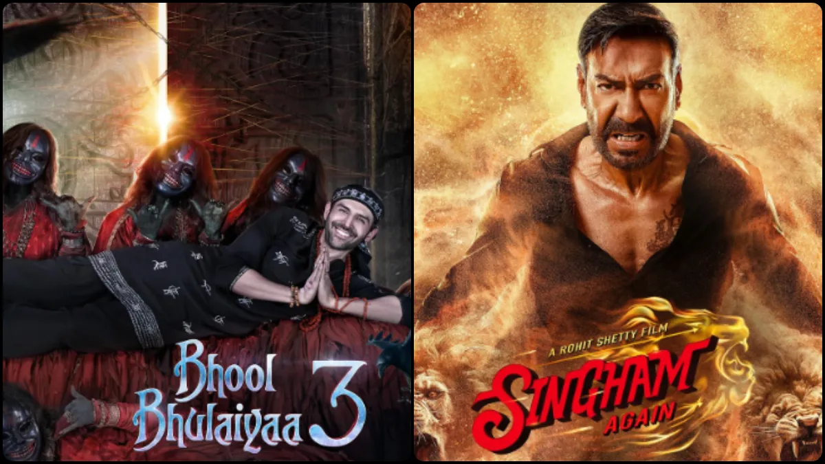 Bhool Bhulaiyaa 3 Singham Again Movie Review IMDB Rating in Hindi Live BB3  Singham Again Full Movie Review Download in Hindi Read Here | Jansatta