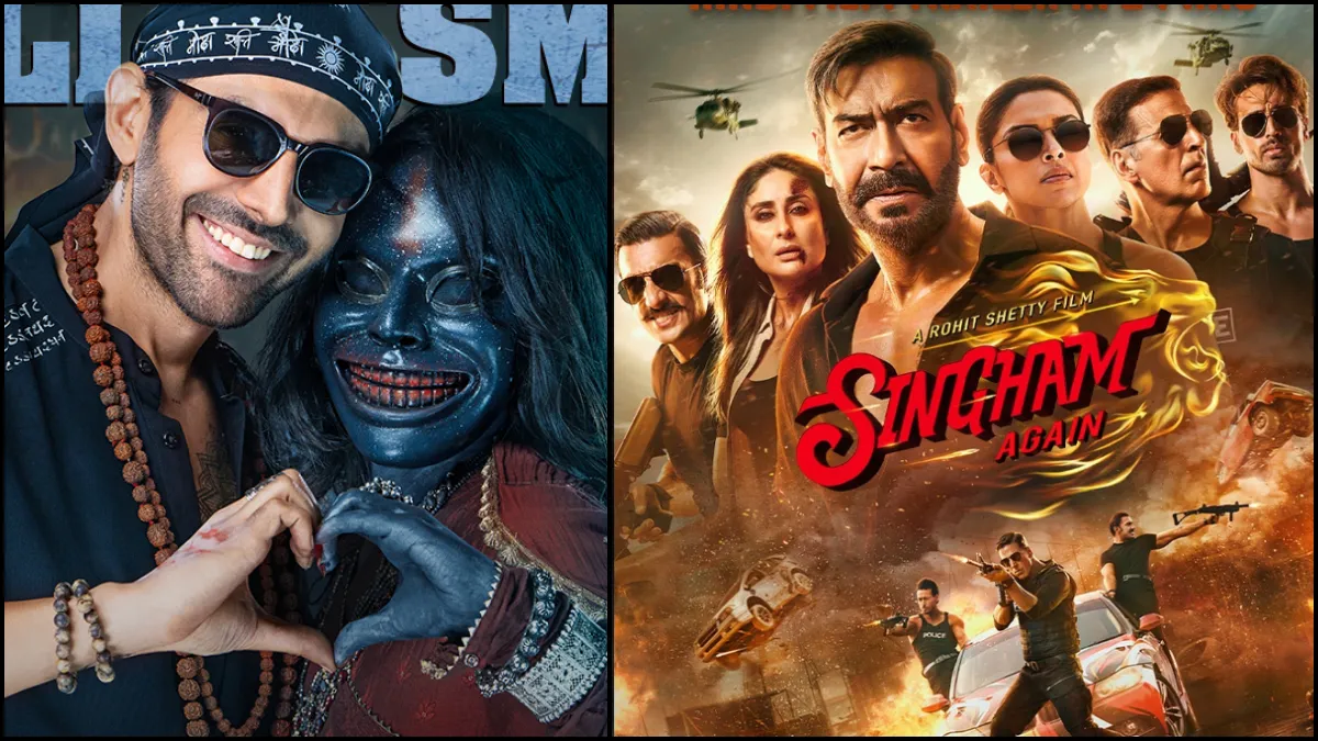 Bhool Bhulaiyaa 3 Vs Singham Again: Both films made double century, earned half in the second weekend as compared to the opening - Sincerely Cinema