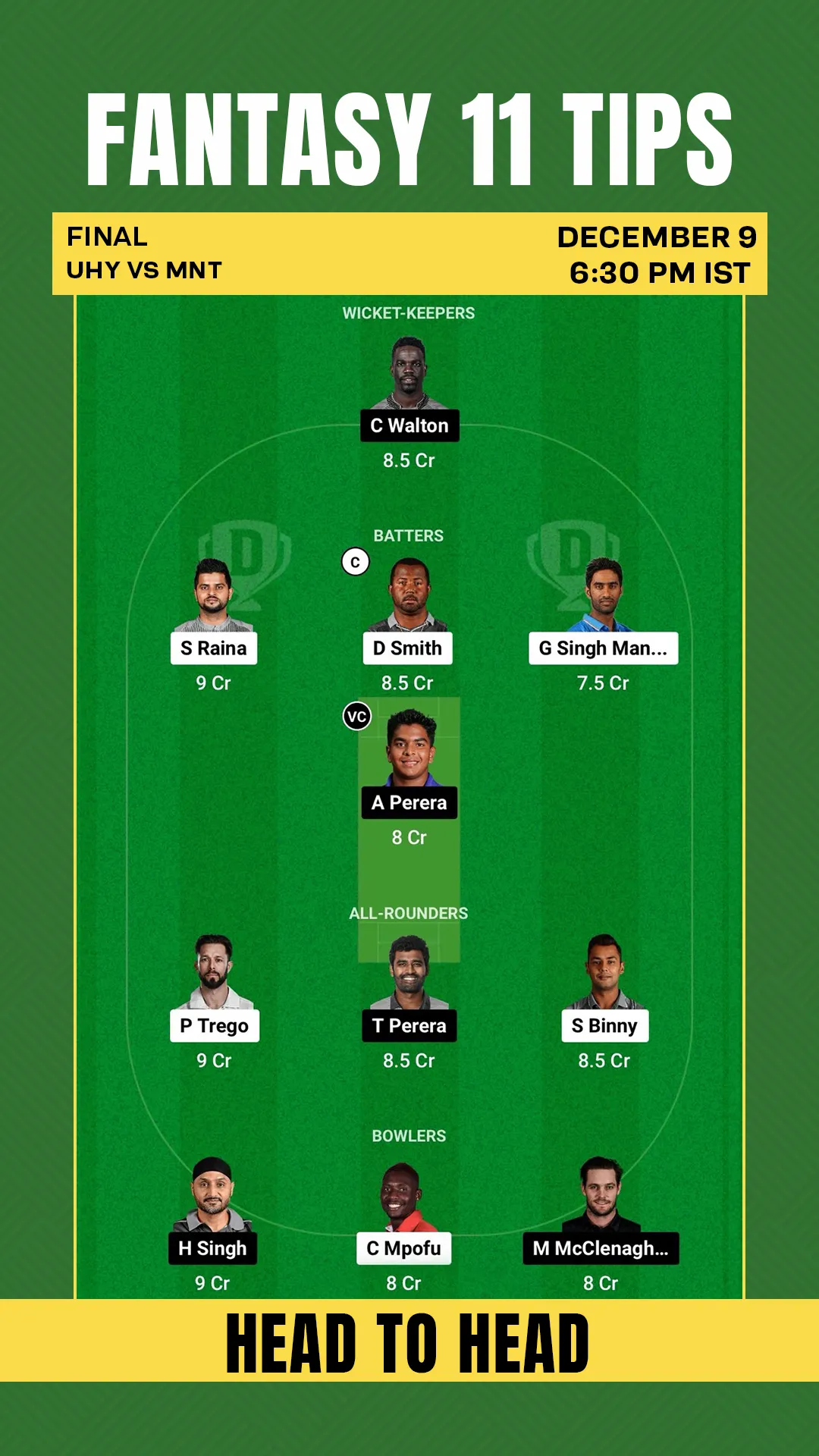 UHY vs MNT Dream11